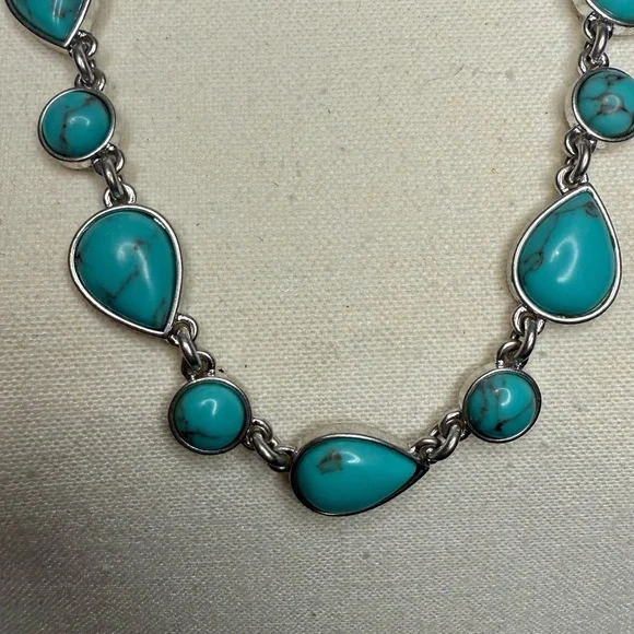 LUCKY BRAND Turquoise Silver Necklace - Picture 2 of 7